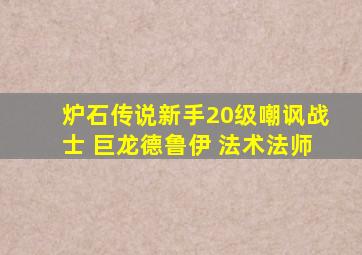 炉石传说新手20级嘲讽战士 巨龙德鲁伊 法术法师